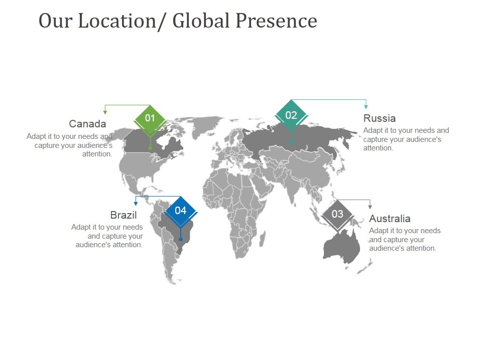 Our Location Global Presence Ppt PowerPoint Presentation Outline Design Inspiration