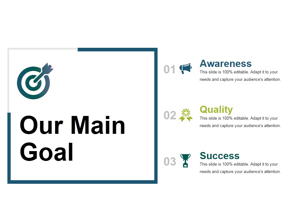 Our Main Goal Ppt PowerPoint Presentation Styles Shapes