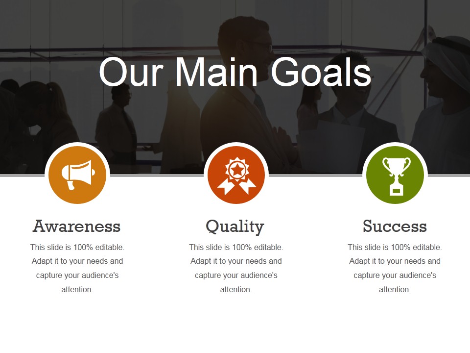 Our Main Goals Ppt PowerPoint Presentation Layouts Tips