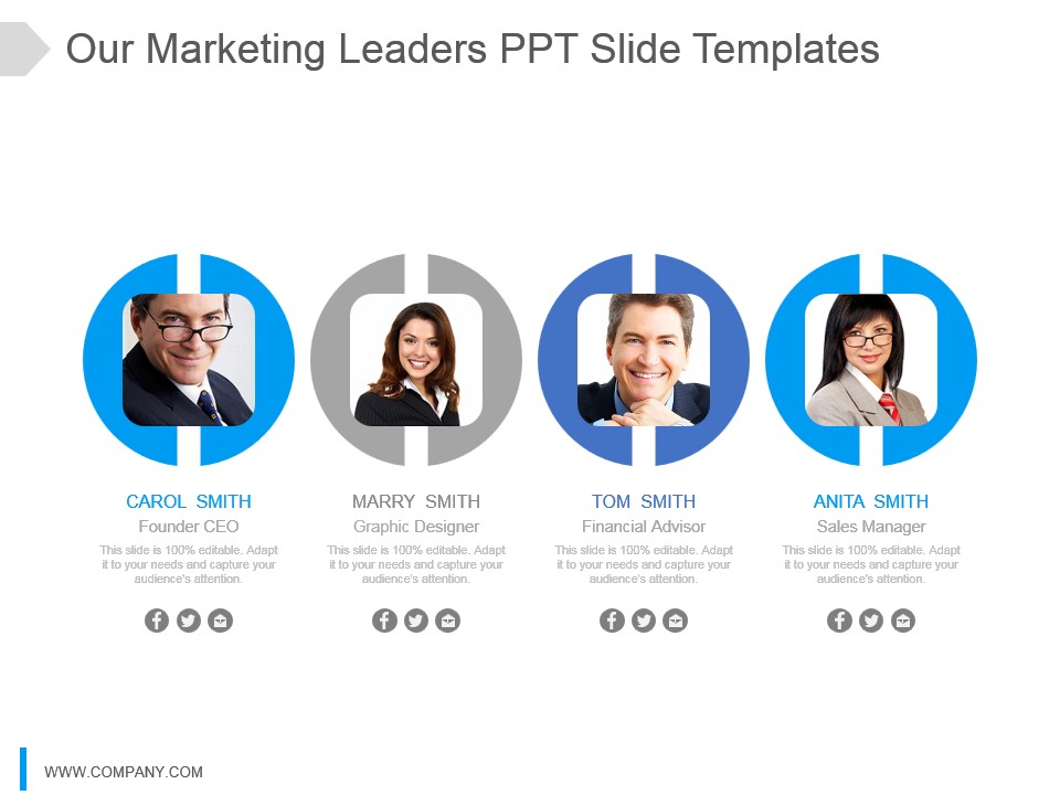 Our Marketing Leaders Ppt Presentation