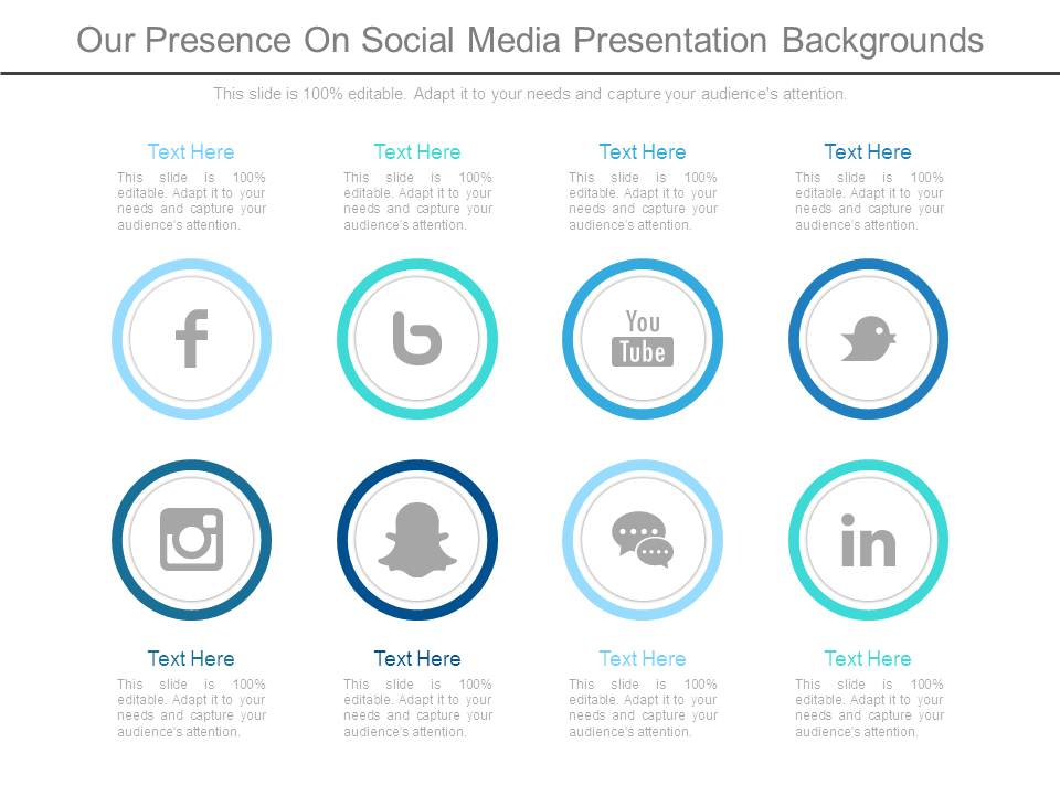 Our Presence On Social Media Presentation Backgrounds