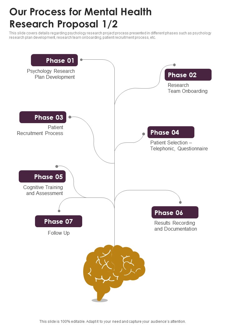 Our Process For Mental Health Research Proposal One Pager Sample Example Document