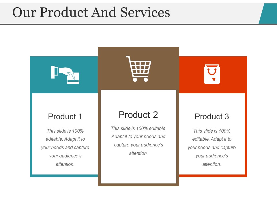 Our Product And Services Template 2 Ppt PowerPoint Presentation Styles Slide Download