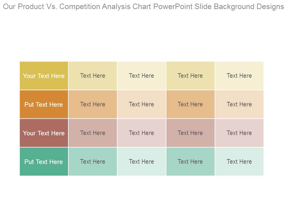 Our Product Vs Competition Analysis Chart Powerpoint Slide Background Designs