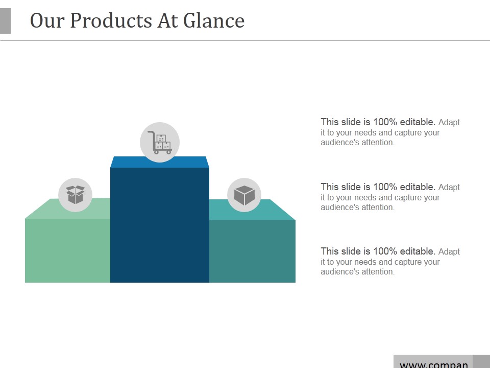 Our Products At Glance Ppt PowerPoint Presentation Infographics