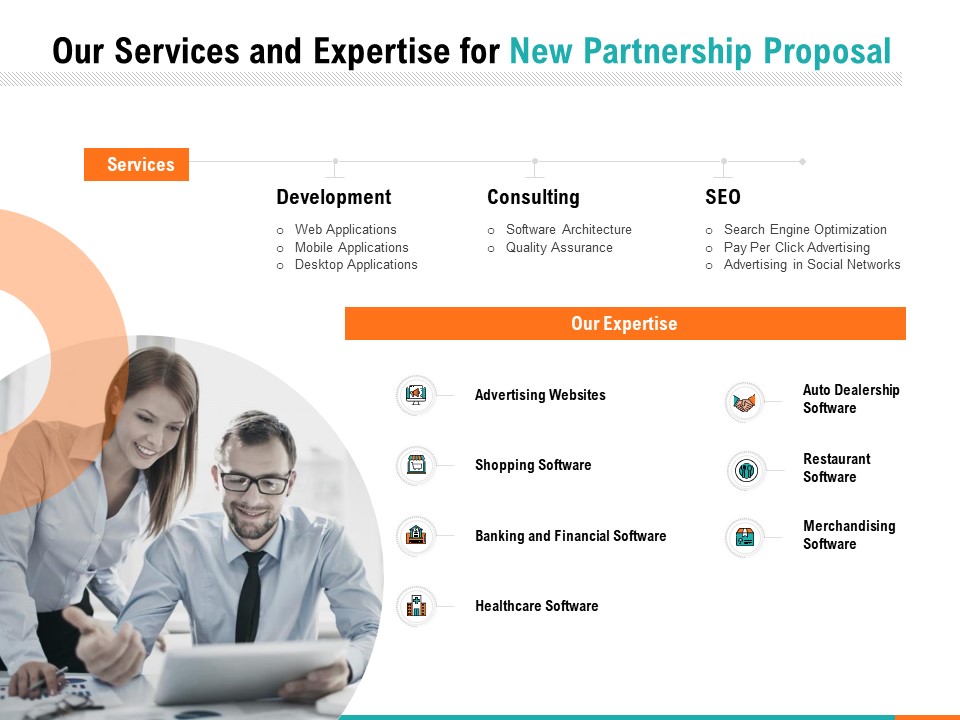 Our Services And Expertise For New Partnership Proposal Ppt PowerPoint Presentation File Grid