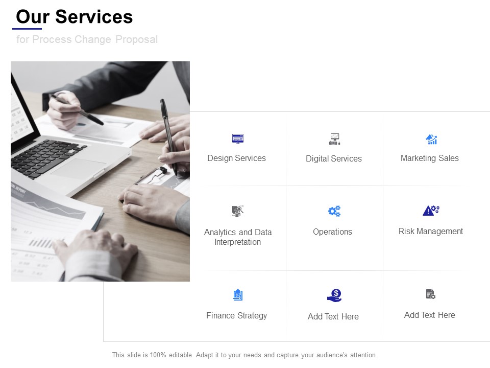 Our Services For Process Change Proposal Ppt Powerpoint Presentation Show Infographic Template