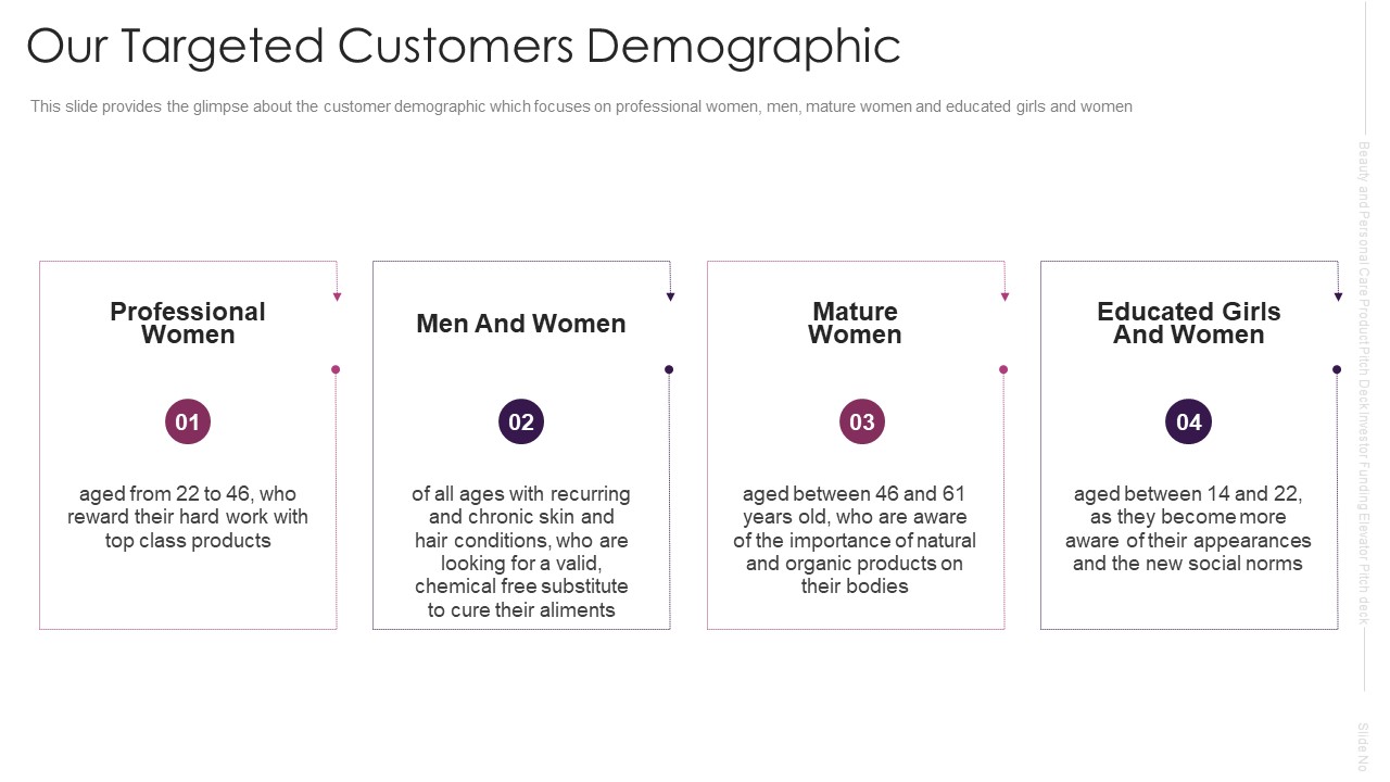 Our Targeted Customers Demographic Slides PDF