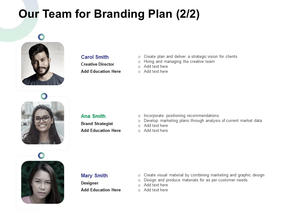 Our Team For Branding Plan Creative Ppt Infographic Template Maker PDF