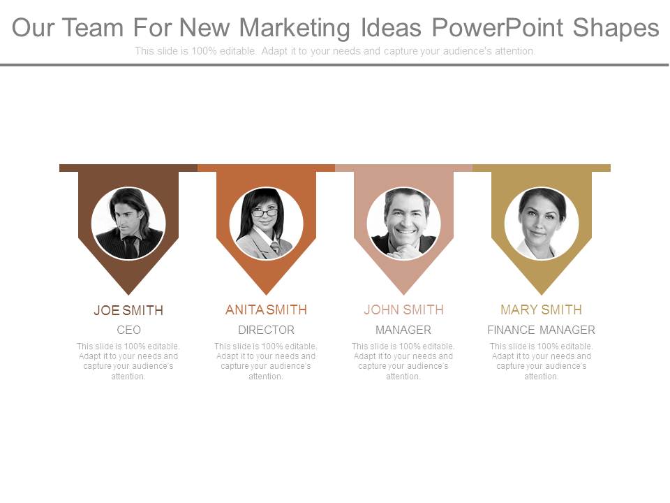 Our Team For New Marketing Ideas Powerpoint Shapes
