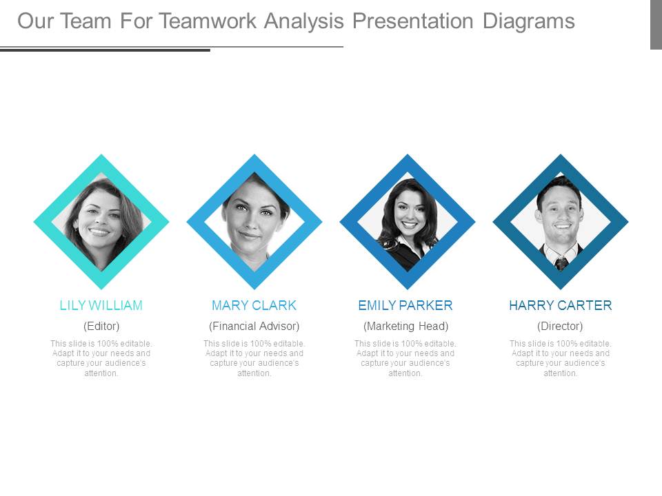 Our Team For Teamwork Analysis Presentation Diagrams