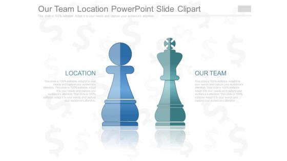 Our Team Location Powerpoint Slide Clipart