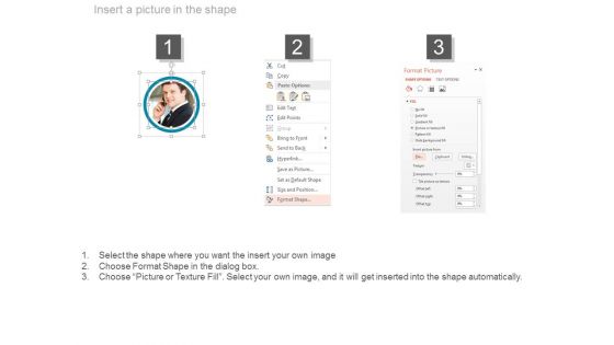Our Team Of Three Members Powerpoint Slides