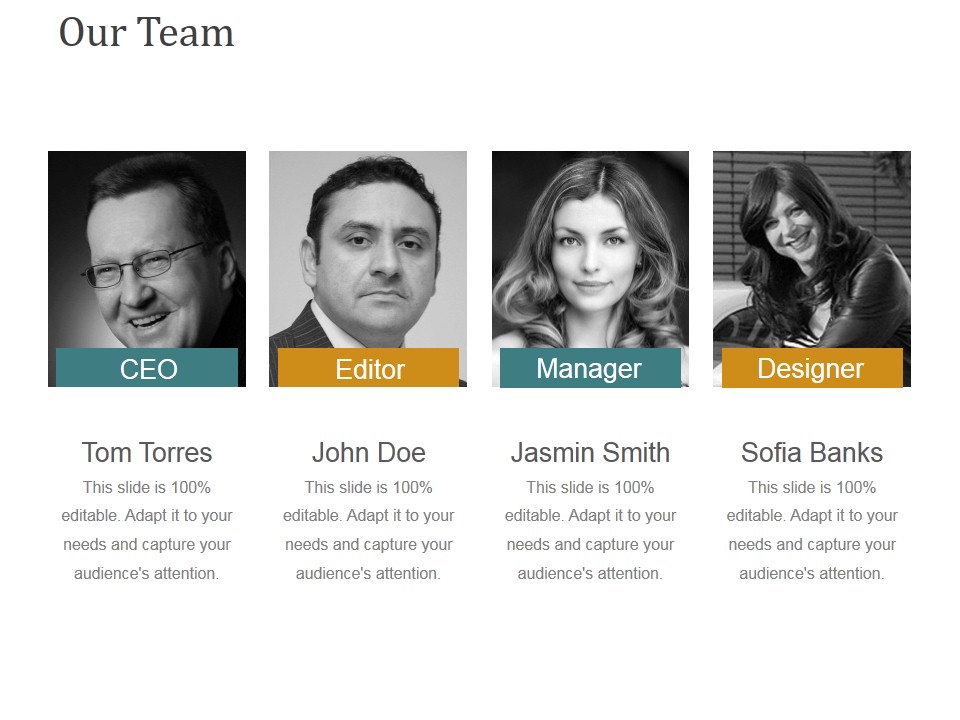 Our Team Ppt PowerPoint Presentation Gallery Vector