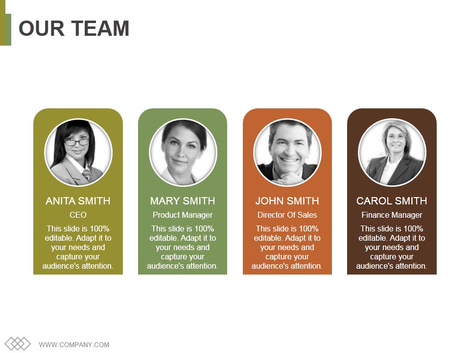Our Team Ppt PowerPoint Presentation Slides Graphics Template