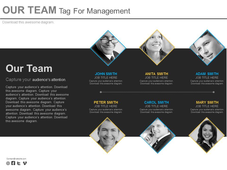 Our Team With Different Skills Powerpoint Slides