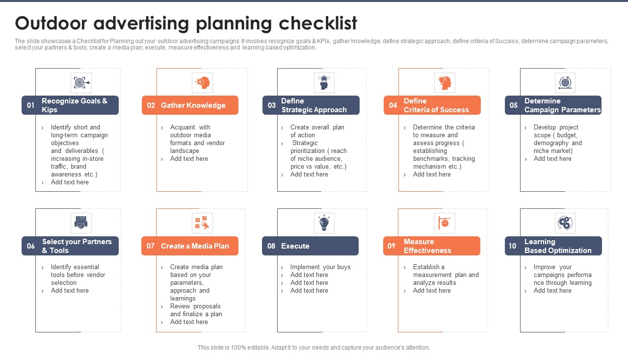 Outdoor Advertising Planning Checklist Designs PDF