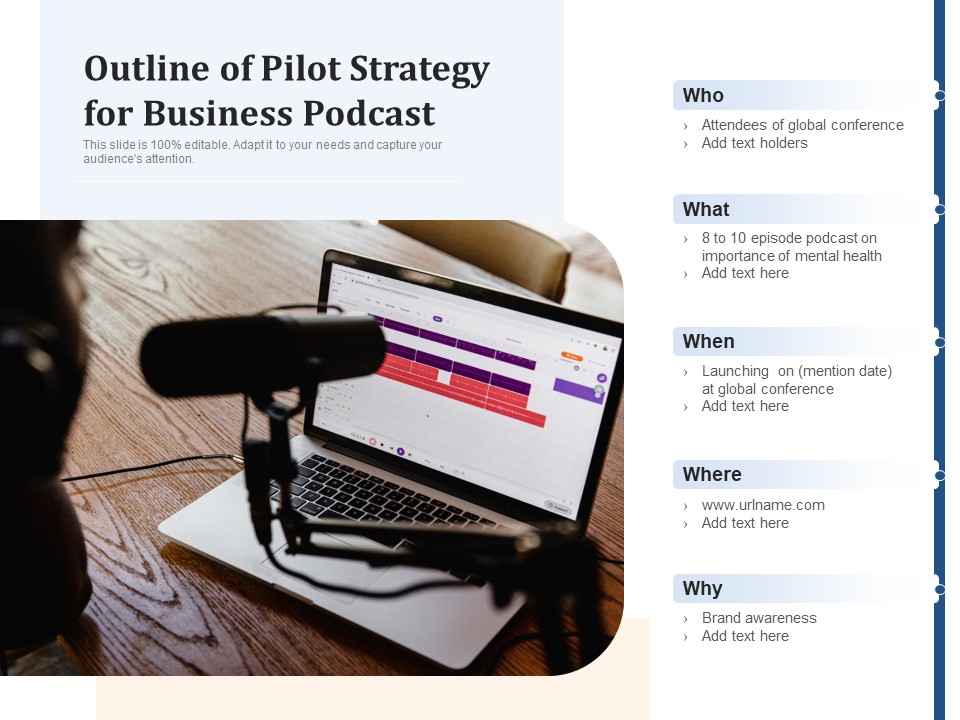 Outline Of Pilot Strategy For Business Podcast Ppt PowerPoint Presentation Icon Show PDF