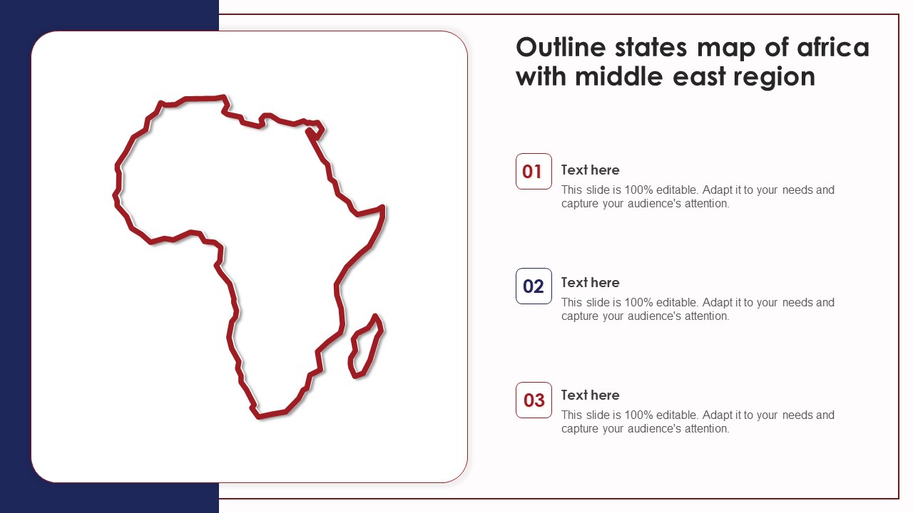 Outline States Map Of Africa With Middle East Region Ppt PowerPoint Presentation Slides Master Slide PDF