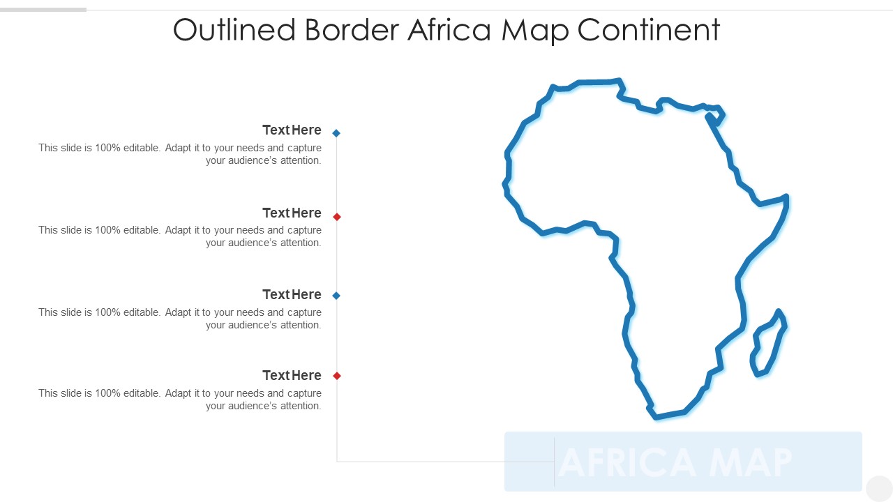 Outlined Border Africa Map Continent Graphics PDF