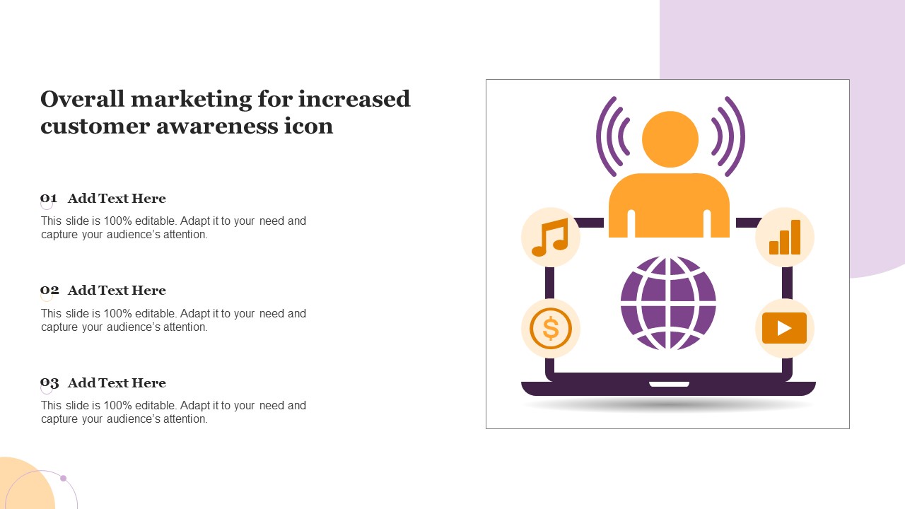 Overall Marketing For Increased Customer Awareness Icon Microsoft PDF