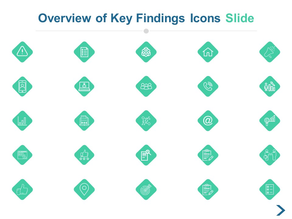 Overview Of Key Findings Icons Slide Ppt PowerPoint Presentation Layouts Infographic Template