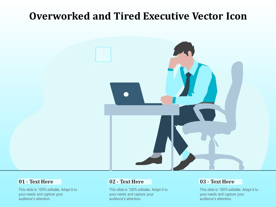 Overworked And Tired Executive Vector Icon Ppt PowerPoint Presentation Icon Infographic Template PDF