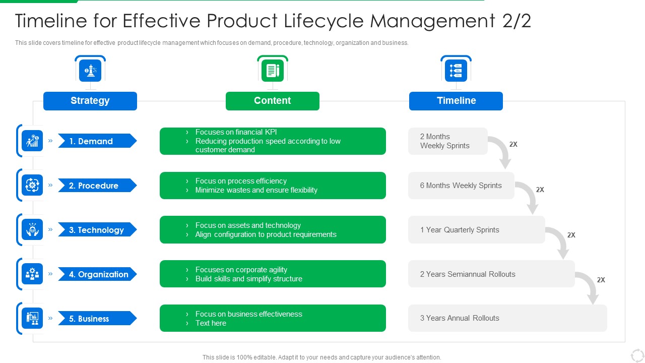 PLM Execution In Company Timeline For Effective Product Lifecycle Management Information PDF