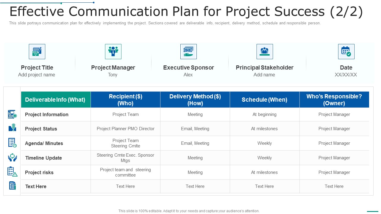 PMP Toolkit Effective Communication Plan For Project Success Ppt Inspiration Guidelines PDF