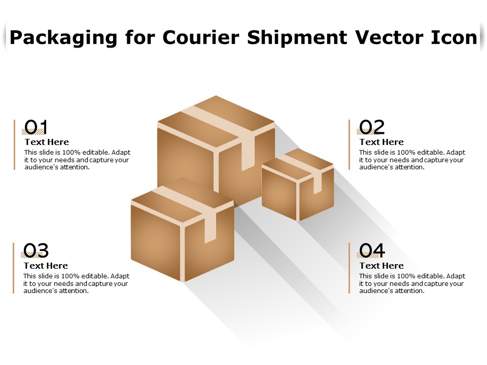 Packaging For Courier Shipment Vector Icon Ppt PowerPoint Presentation Gallery Microsoft PDF