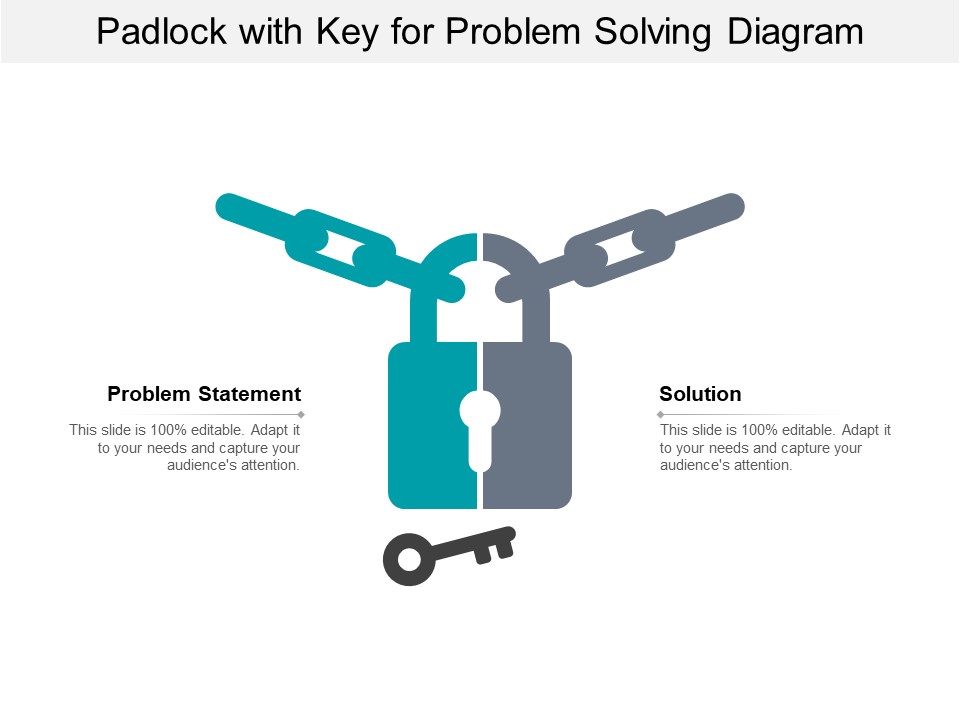 Padlock With Key For Problem Solving Diagram Ppt PowerPoint Presentation Summary Background Images