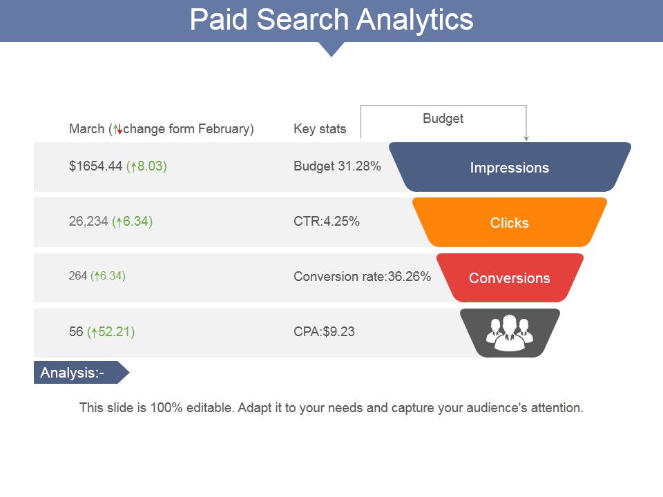 Paid Search Analytics Ppt PowerPoint Presentation Summary Infographic Template
