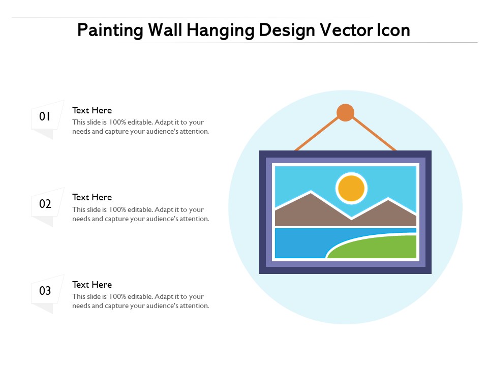 Painting Wall Hanging Design Vector Icon Ppt PowerPoint Presentation Portfolio Slideshow PDF