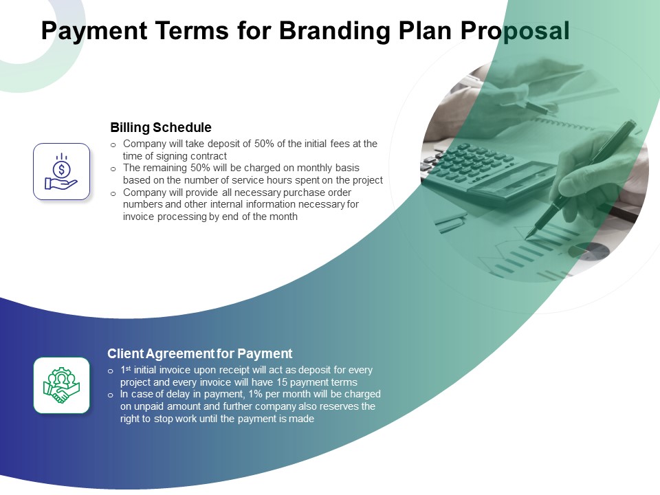 Payment Terms For Branding Plan Proposal Ppt Styles Tips PDF