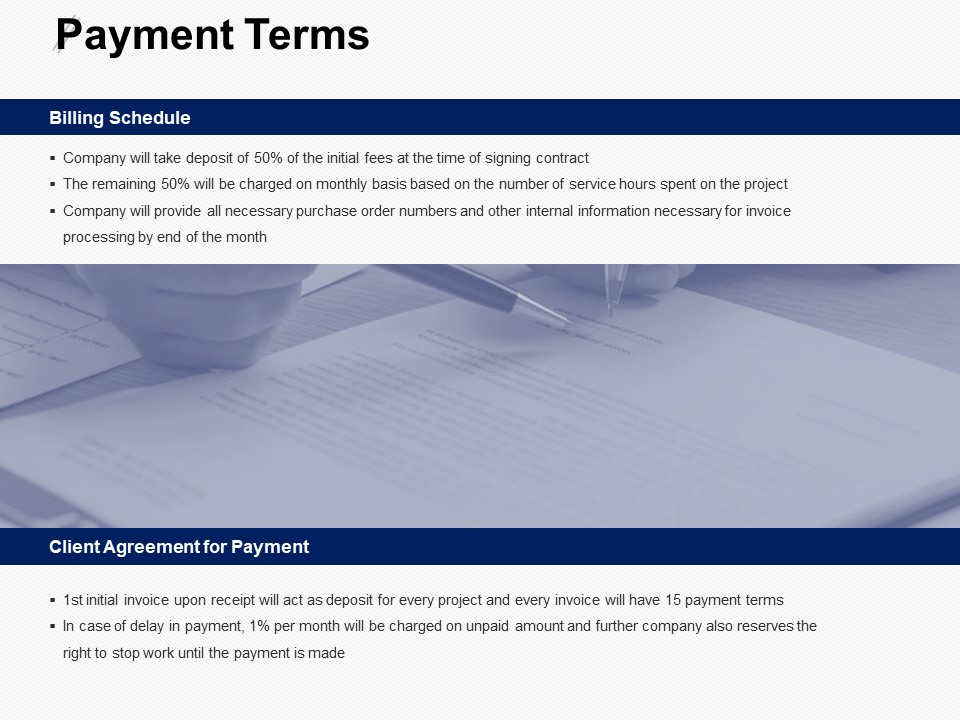 Payment Terms Schedule Ppt PowerPoint Presentation Slides Graphics