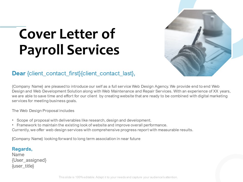 Payroll Outsourcing Service Cover Letter Of Payroll Services Ppt File Example PDF