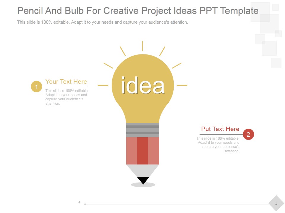 Pencil And Bulb For Creative Project Ideas Ppt PowerPoint Presentation Designs Download