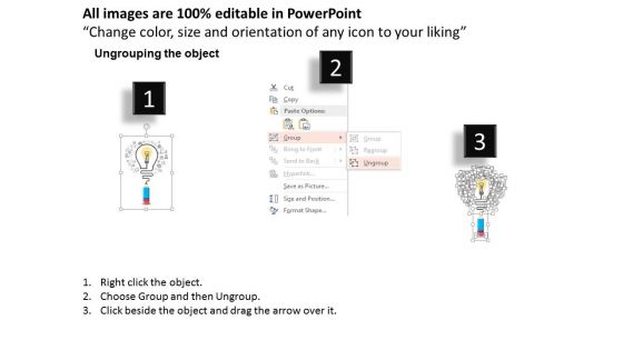 Pencil Bulb Infographic Design Powerpoint Template