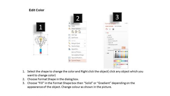 Pencil Bulb Infographic Design Powerpoint Template