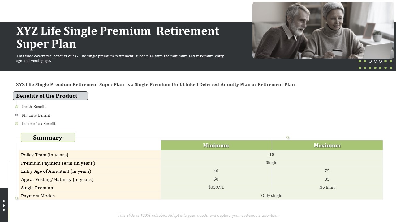 Pension Alimony XYZ Life Single Premium Retirement Super Plan Microsoft PDF