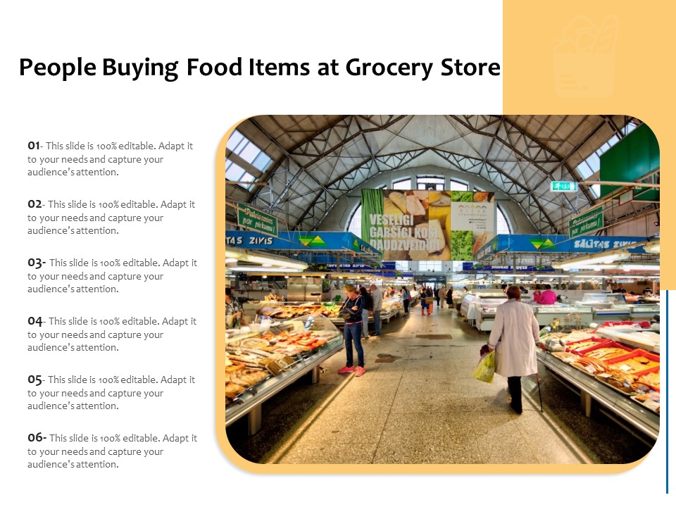 People Buying Food Items At Grocery Store Ppt PowerPoint Presentation File Sample PDF