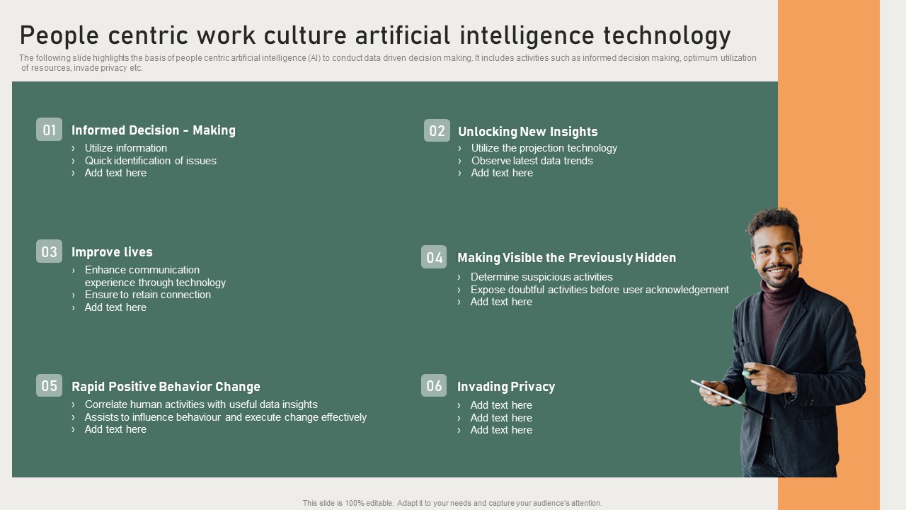 People Centric Work Culture Artificial Intelligence Technology Template PDF
