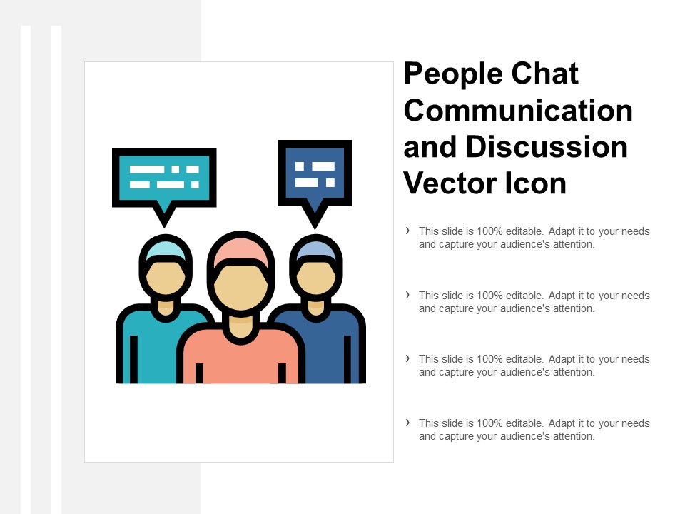 People Chat Communication And Discussion Vector Icon Ppt PowerPoint Presentation Ideas Design Templates
