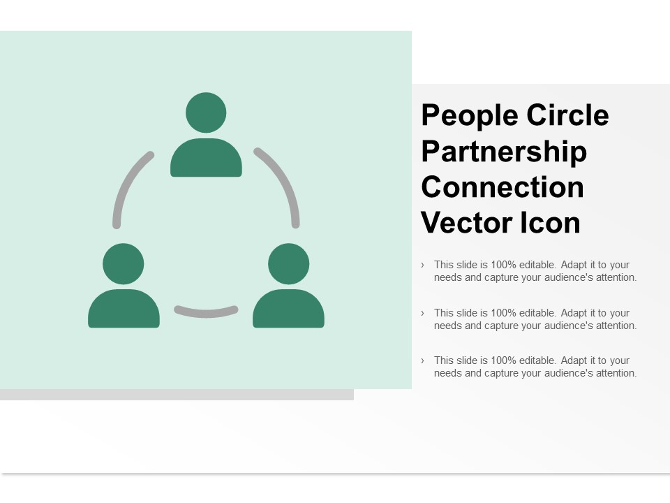 People Circle Partnership Connection Vector Icon Ppt Powerpoint Presentation Infographic Template Example Topics
