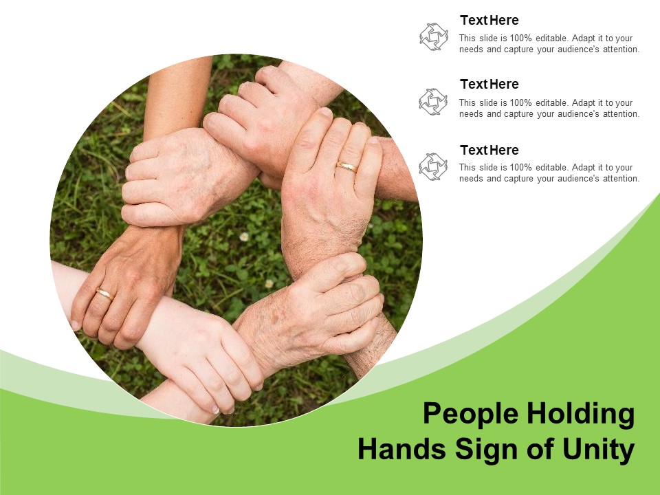 People Holding Hands Sign Of Unity Ppt PowerPoint Presentation Portfolio Clipart Images