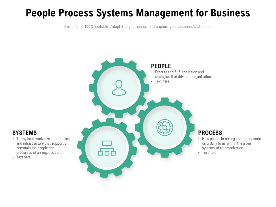 People Process Systems Management For Business Ppt PowerPoint Presentation Summary Demonstration PDF