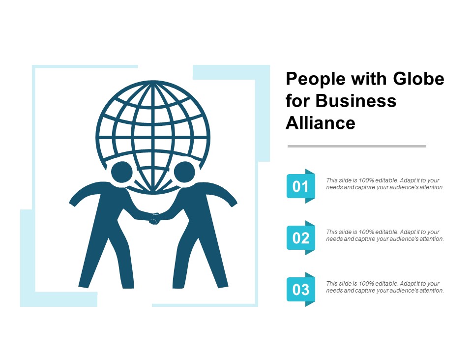 People With Globe For Business Alliance Ppt PowerPoint Presentation Portfolio Graphics