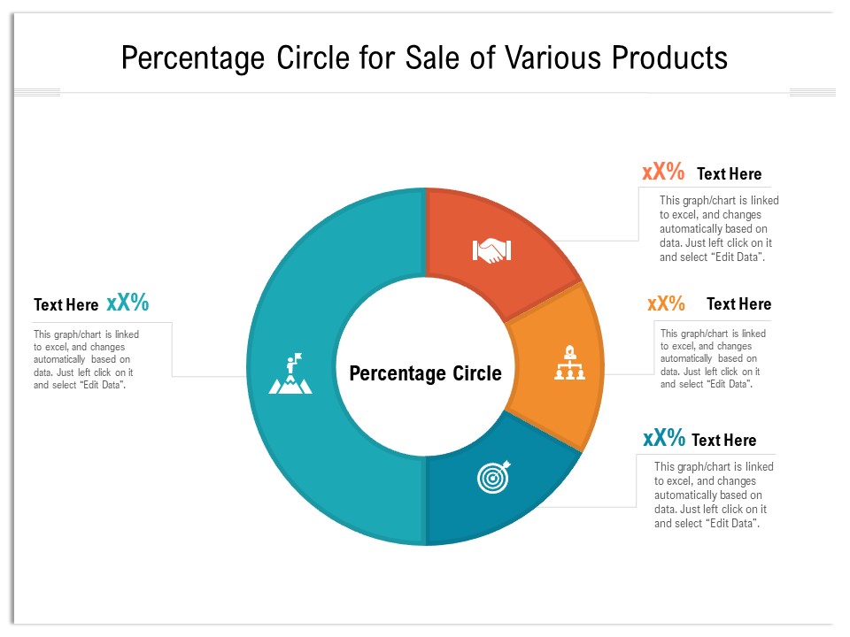 Percentage Circle For Sale Of Various Products Ppt PowerPoint Presentation File Slides PDF