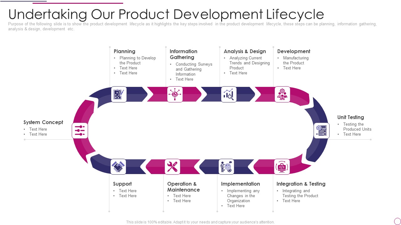 Performance Analysis Of New Product Development Undertaking Our Product Development Lifecycle Pictures PDF