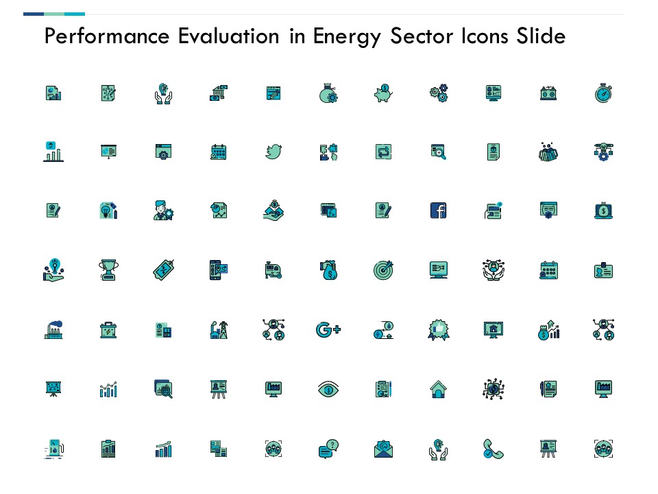 Performance Evaluation In Energy Sector Icons Slide Ppt PowerPoint Presentation Infographics Slide Portrait